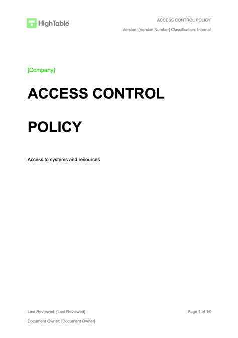 The Ultimate Iso 27001 Access Control Policy Template
