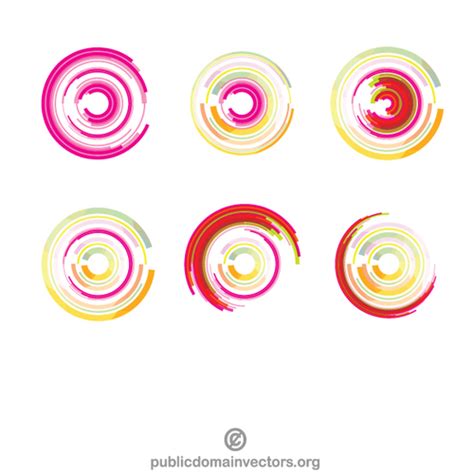 Colored Circles Vector Pack 2 Public Domain Vectors