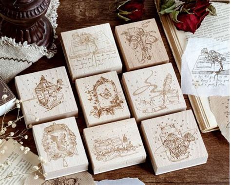 Card Making Stamps Vintage Rubber Stamps Diary Stamp Kit Etsy Australia