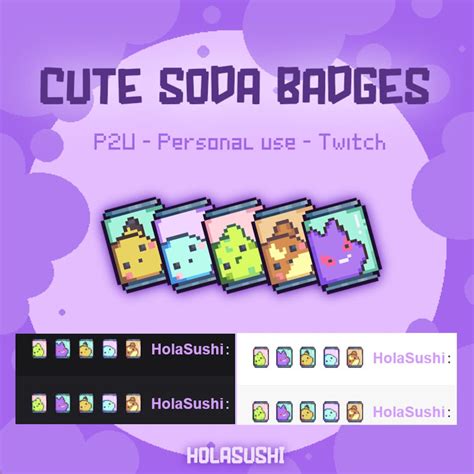 Cute Pixel Soda Badges Pastel Soda Etsy