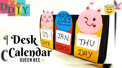 Simple Diy Desk Calendar Making😇 Simple Diy Calendar Youtube