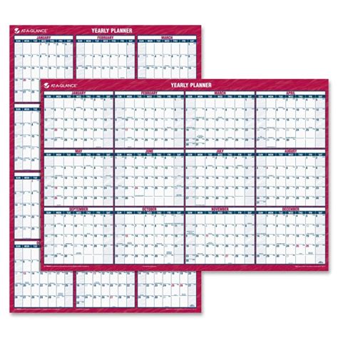 Mead Laminated And Erasable Wall Calendar Pm326 28 Aagpm32628