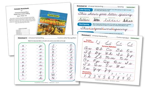 Beginning Cursive Writing Teacher Edition Worksheets Universal