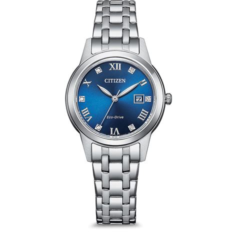 citizen ladies eco drive silhouette crystal blue dial watch fe1240 81l david christopher