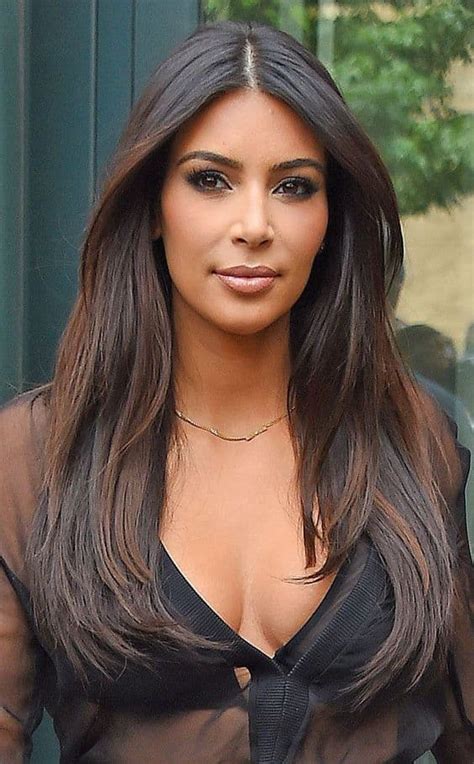 100 Melhores Kim Kardashian Penteados Coleção Dark Brunette Hair