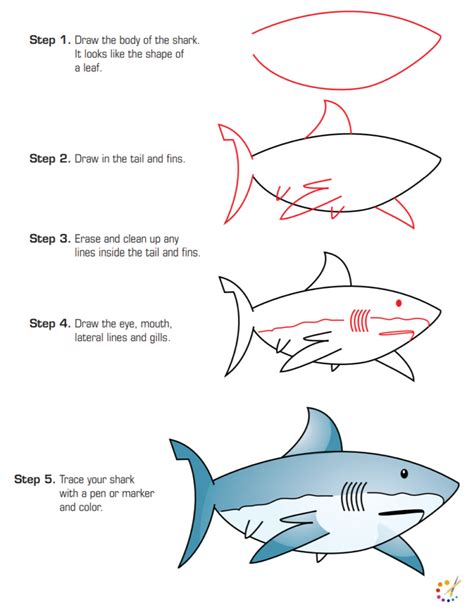 How To Draw A Shark Step By Step Skellington Drawing Tutorial
