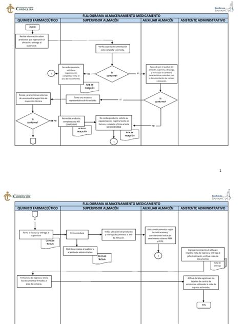 Flujograma Almacenamiento Medicamentos Informática Tecnología