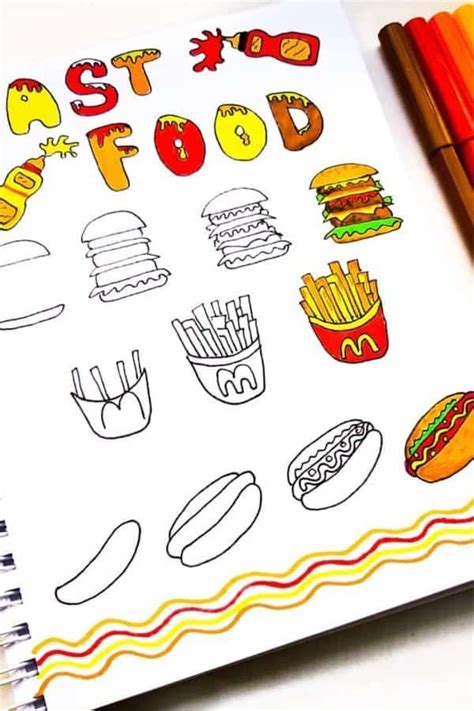 25 Best Step By Step Food Doodles For Your Bujo Crazy Laura Bullet