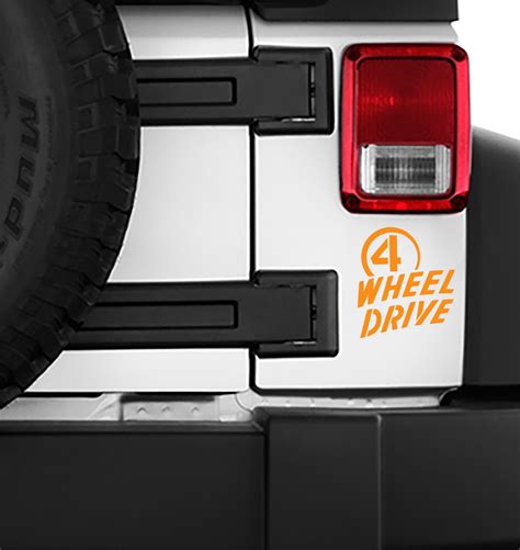 Jeep Wrangler Willys Wheel Drive Logo Vinyl Decal Jeep Wrangler Willys Decal