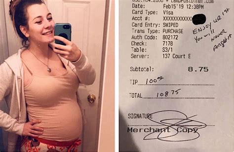 Nj Cops 100 Tip Touching Note For Pregnant Diner Waitress Brought