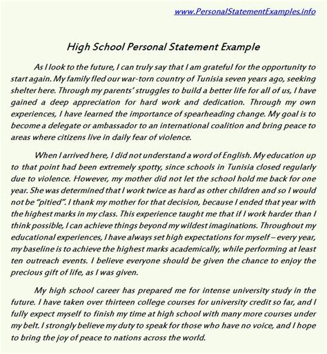 Personal Statement Essay Samples Telegraph