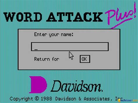 Word Attack Plus 1988 Pc Game