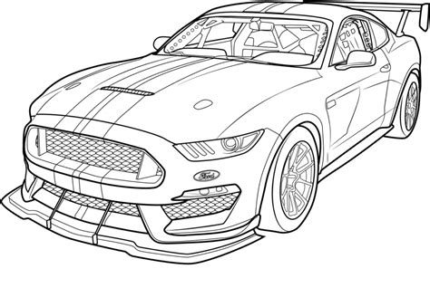 Ford Mustang Coloring Book To Print And Online
