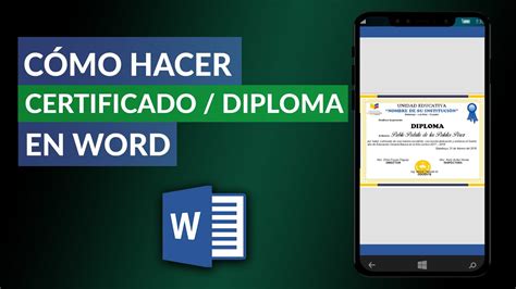 Cómo Hacer Un Certificado O Diploma En Word Paso A Paso Youtube