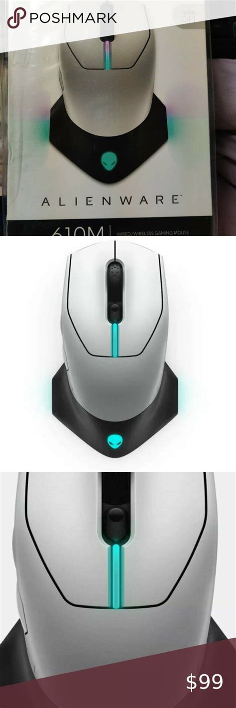 New Alienware Aw610m White Wired And Wireless Gaming Mouse 16000 Dpi In