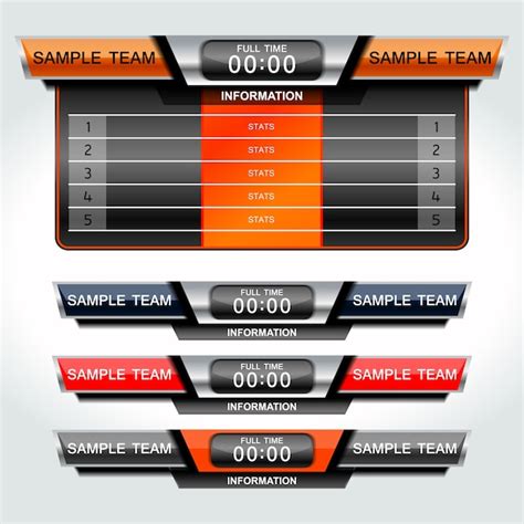 Premium Vector Scoreboard Broadcast Graphic