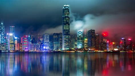 Victoria Peak 4k Wallpaper Hong Kong City Cityscape Night Time City
