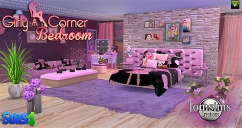 Girly Bedroom At Jomsims Creations Sims 4 Updates