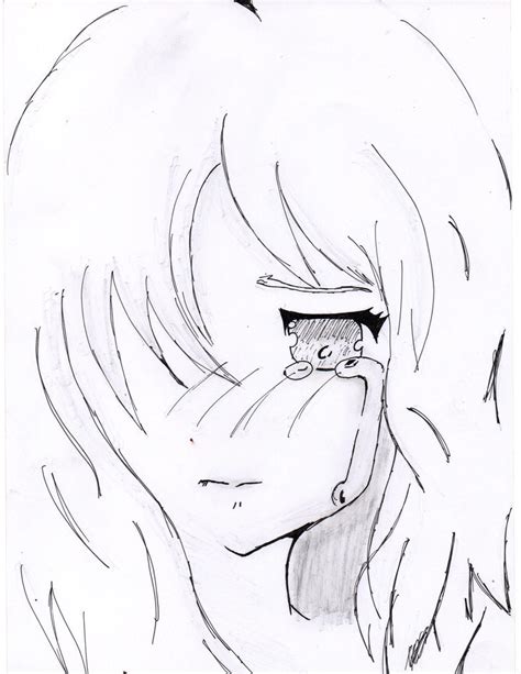 Crying Anime Sketch Sad And Lonely By Justforus88 On