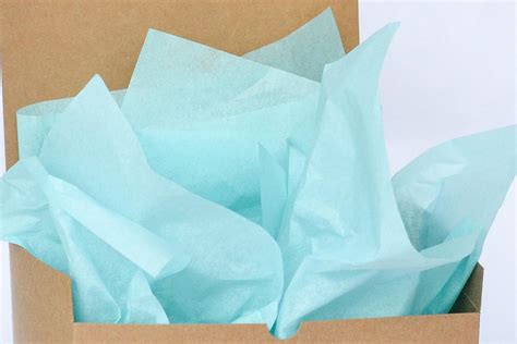 Aqua Tissue Paper 24 Large Sheets T Tissue Paper Etsy