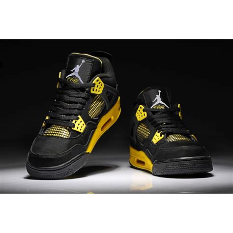 Air Jordan 4 Black Yellow Suede Price 7539 Air Jordan Shoes