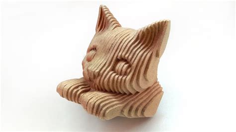 How To Make 3d Cat By Scroll Saw Youtube