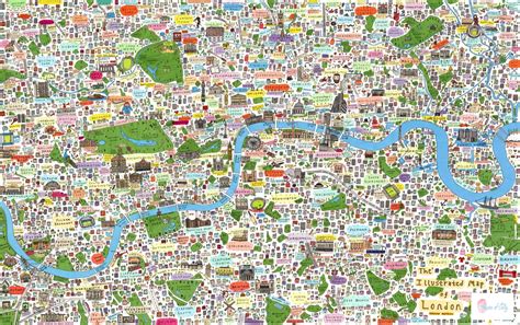 Limited Edition Illustrated Map Of London Second Edition Etsy