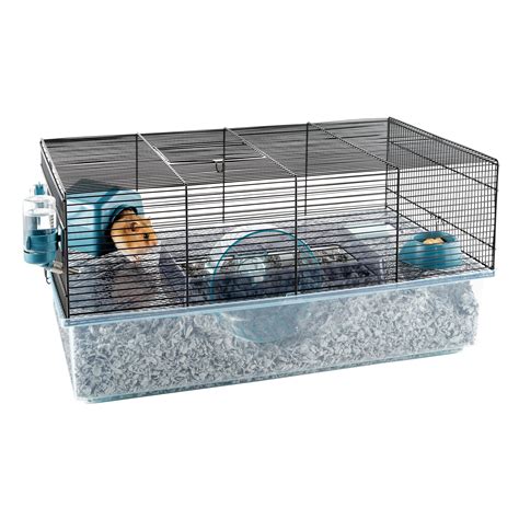 Full Cheeks Hamster Habitat Includes Cage Wheel Hideaway Bottle