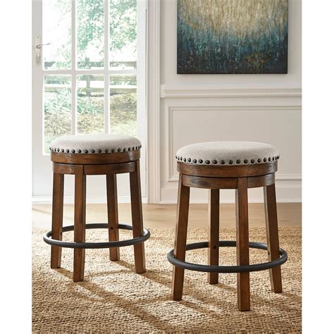 Signature Design By Ashley Valebeck D546 124 Backless Swivel Counter Height Stool Standard