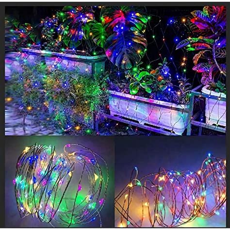Sowaz Solar Outdoor 33ft Multicolor Mini Led Fairy String Lights For