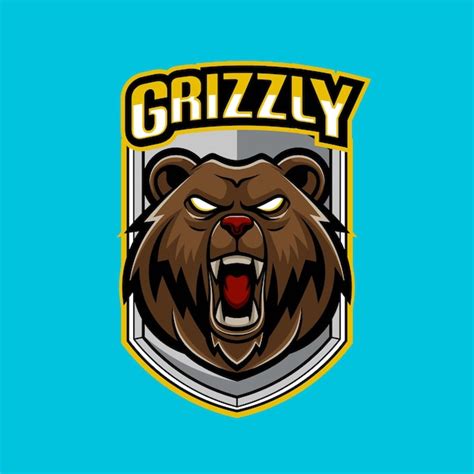 Premium Vector Vector Grizzly Bear Mascot Logo Template