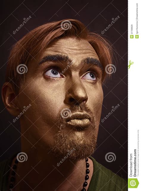 02:44 talking about your makeup05:14 combing & fixing hair06:35 examine your skin & face structure08:30 clean up your skin with cleansing pad12:17 apply some. Handsome Men With Gold Makeup And Red Hair Stock Image ...