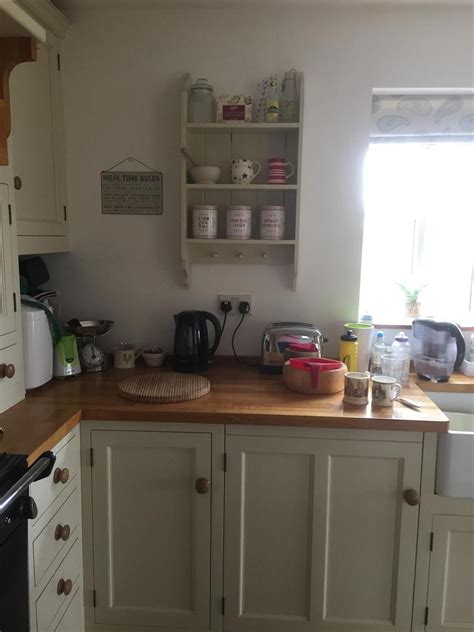 Tips for painting a kitchen. units drop cloth Farrow & Ball. | Drop cloth, Farrow and ball kitchen, Simple kitchen