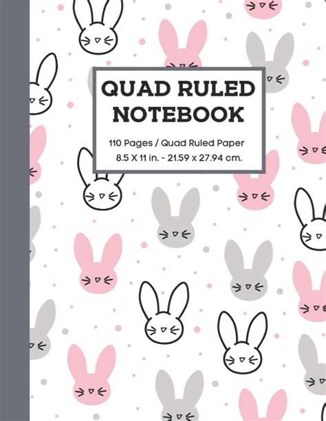 Quad Ruled Notebook 5x5 Graph Paper Notebook Grid Paper Notebook For