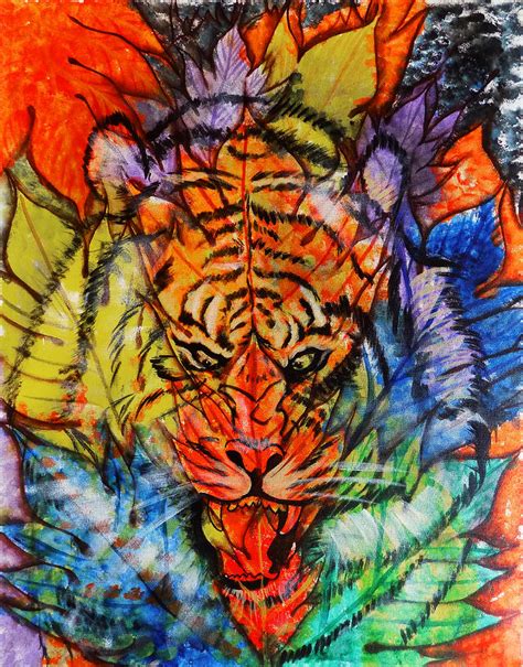 Abstract Spot The Tiger Painting By Asp Arts