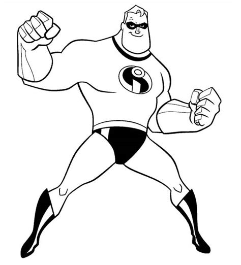 The incredibles dash colouring pages cartoon coloring pages. Mr Incredibles From The Incredibles Coloring Page ...