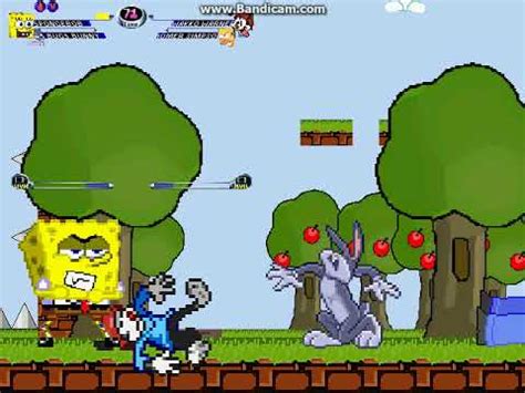 M U G E N Battle Spongebob And Bugs Bunny Vs Wakko And Homer Youtube