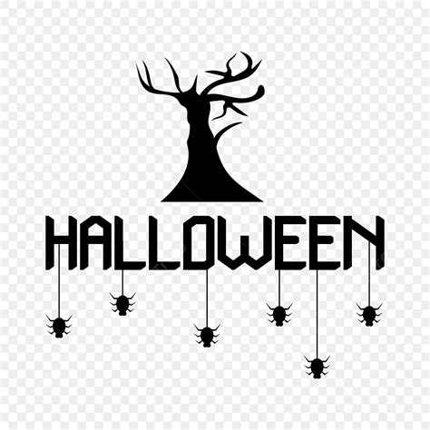 Gambar Halloween Clipart Ornamen Pohon Horor Hitam Halloween Hitam