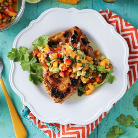 We made this grilled marinated chicken with tropical salsa from target grocery essentials as part of a sponsored post for socialstars. Marinated Grilled Chicken w/ Mango Salsa (+ new cooking ...
