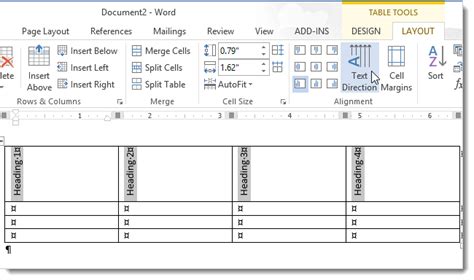 How To Change The Direction Of Text In Word 2013
