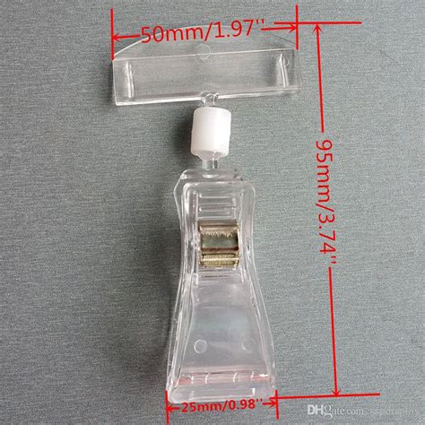 Clear Pop Plastic Rotatable Sign Memo Card Price Tag Paper Display