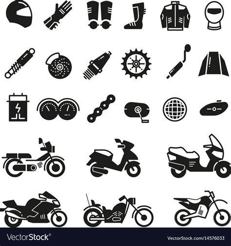 Racing Motorcycle Motorbike Parts Royalty Free Vector Image