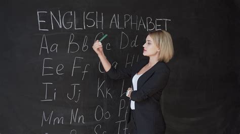 Teacher Is Writing Letter Of Alphabet On Stock Footage Sbv 324272370