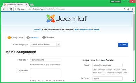 Something which takes not long for being understood is how to reach the backend of joomla: How to Install Joomla 3.9 CMS on Ubuntu, Debian, LinuxMint ...