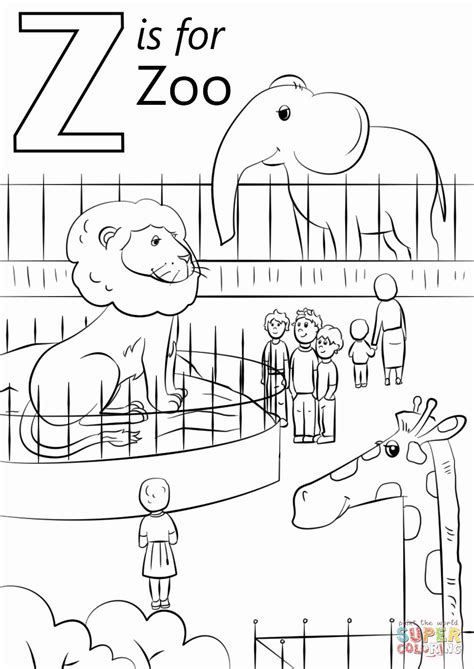 Printables Zoo Animals Beautiful Z is for Zoo Coloring Page Album