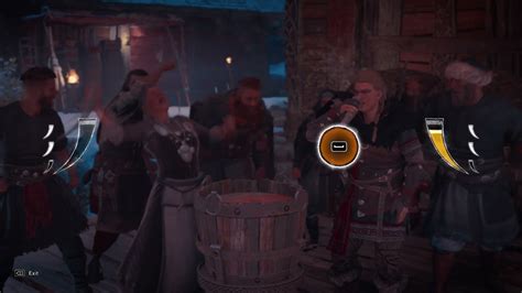 Assassin S Creed Valhalla Tekla Drinking Contest At Fornburg
