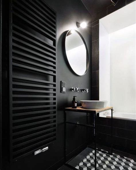 Top 60 Best Black Bathroom Ideas Dark Interior Designs Modern