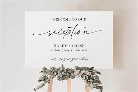 Reception Welcome Sign Printable Welcome To Our Reception Etsy