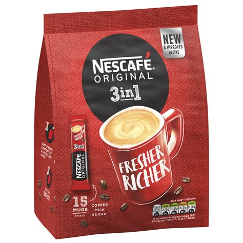Nescafe Original 3-in-1 Coffee Sachets 15pk | Coffee - B&M