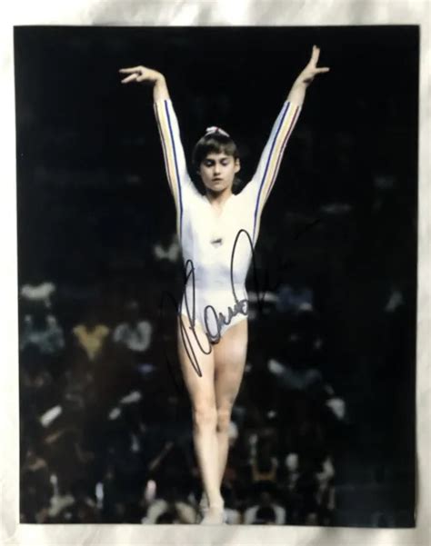 Nadia Comaneci Signed X Photo Olympic Gymnast Coa Eur Picclick De